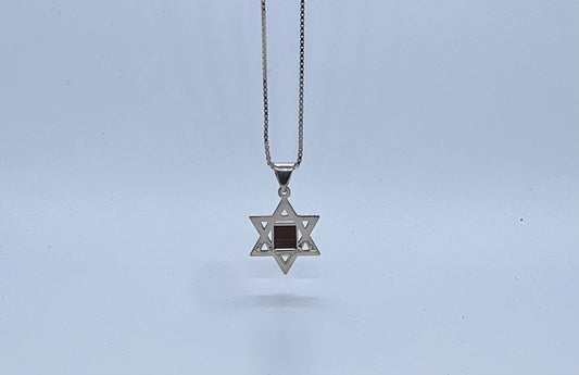 שרשרת מגן דוד עם ננו תנך