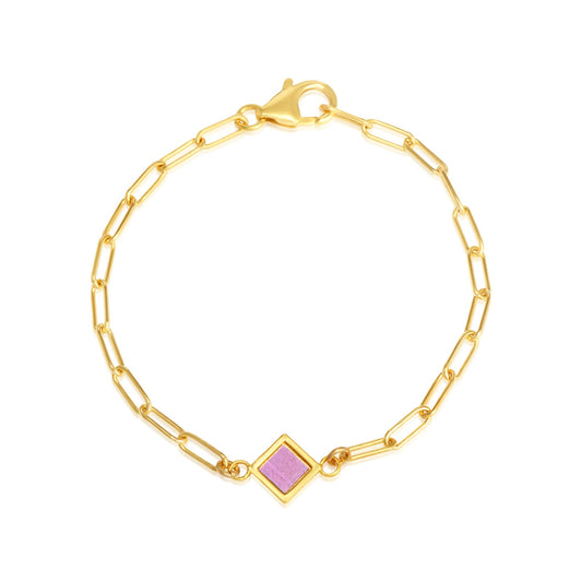 Shaked bracelet- Large vertebrae with hostile pendant inlaid nanot