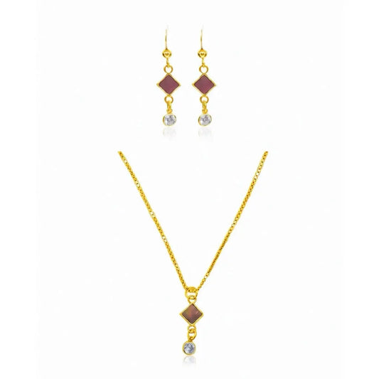 סט מרים - מעויינים עם ננו תנ״ך וזירקון Jerusalem Nano Bible Jewelry