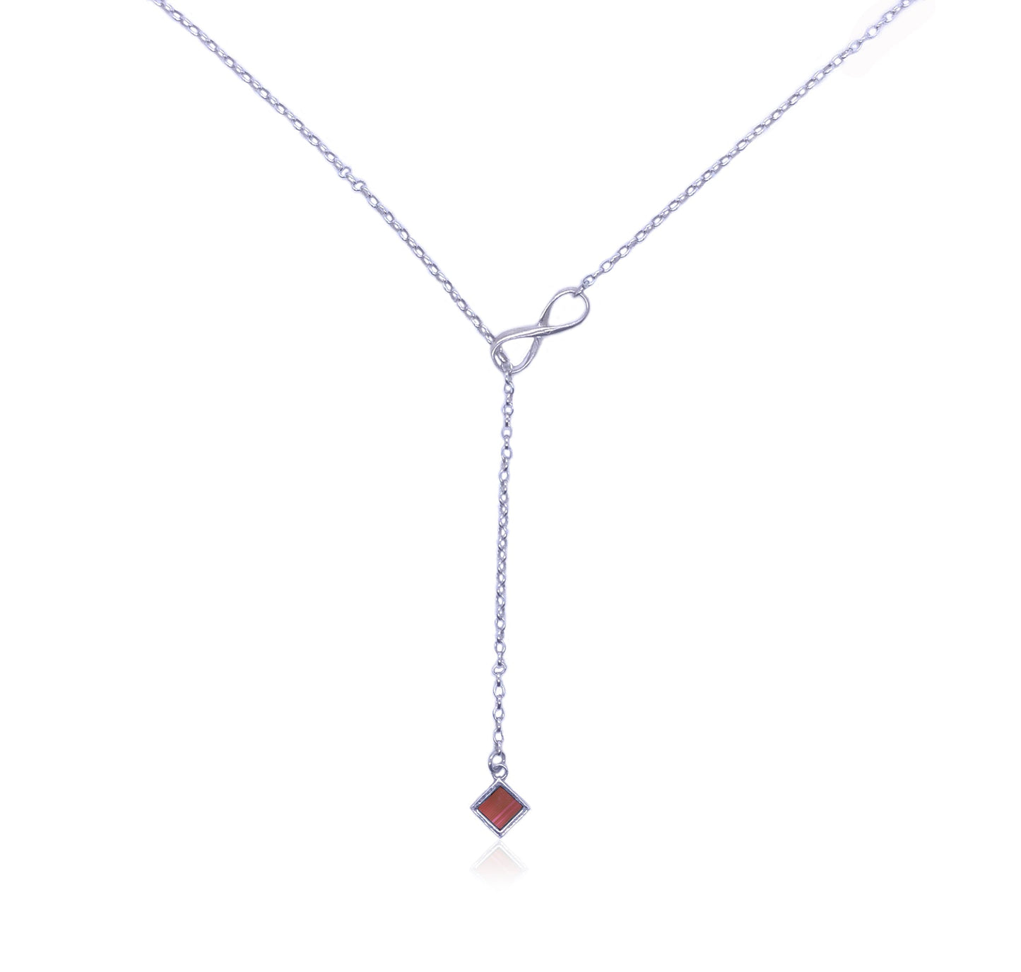 שרשרת רחל- אינפיניטי עם מעויין משובץ ננו תנ"ך