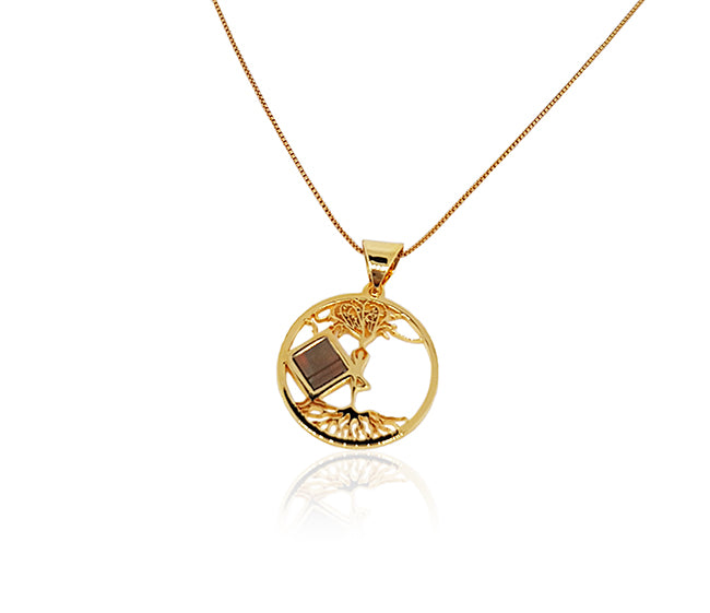 שרשרת עץ החיים עם דמות משובץ ננו תנ"ך