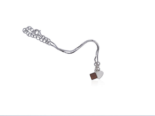 צמיד כסף צ’ארם ריבוע עדין משובץ ננו תנ”ך