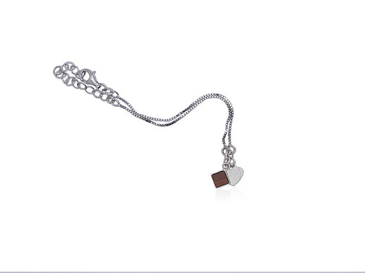 צמיד כסף צ’ארם ריבוע עדין משובץ ננו תנ”ך