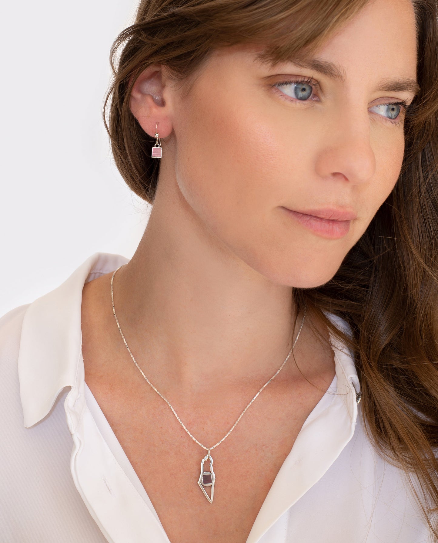 תליון מפת ארץ ישראל עם ג'רוזלם ננו תנ"ך