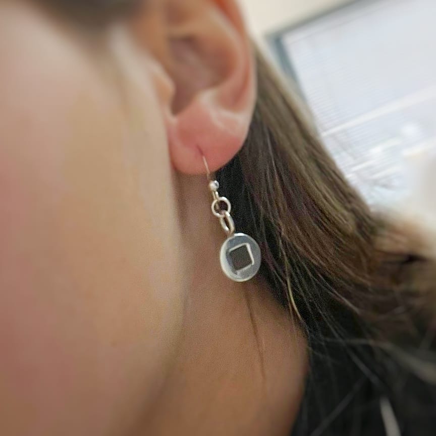 Delicate Square Square Earlings Bible