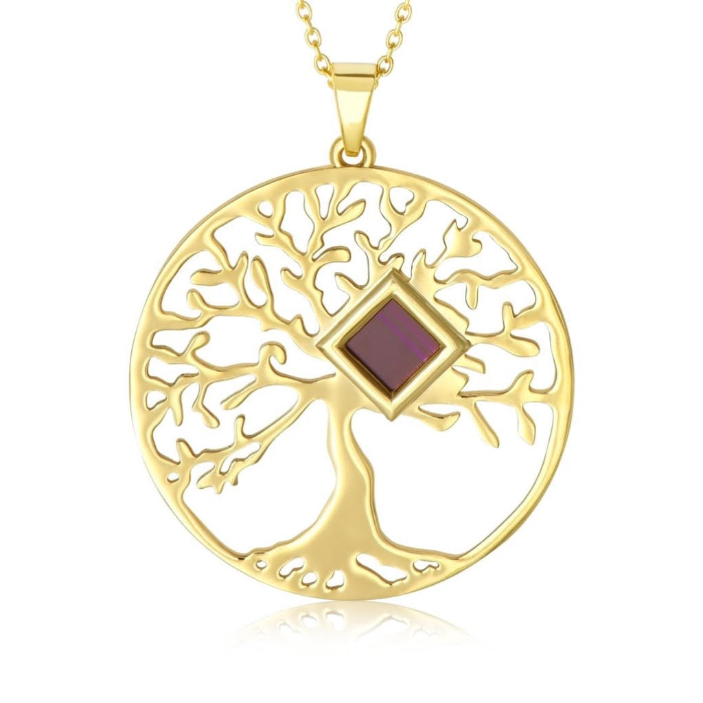 Chain of Life Tree 14 karat inlaid Nano Bible